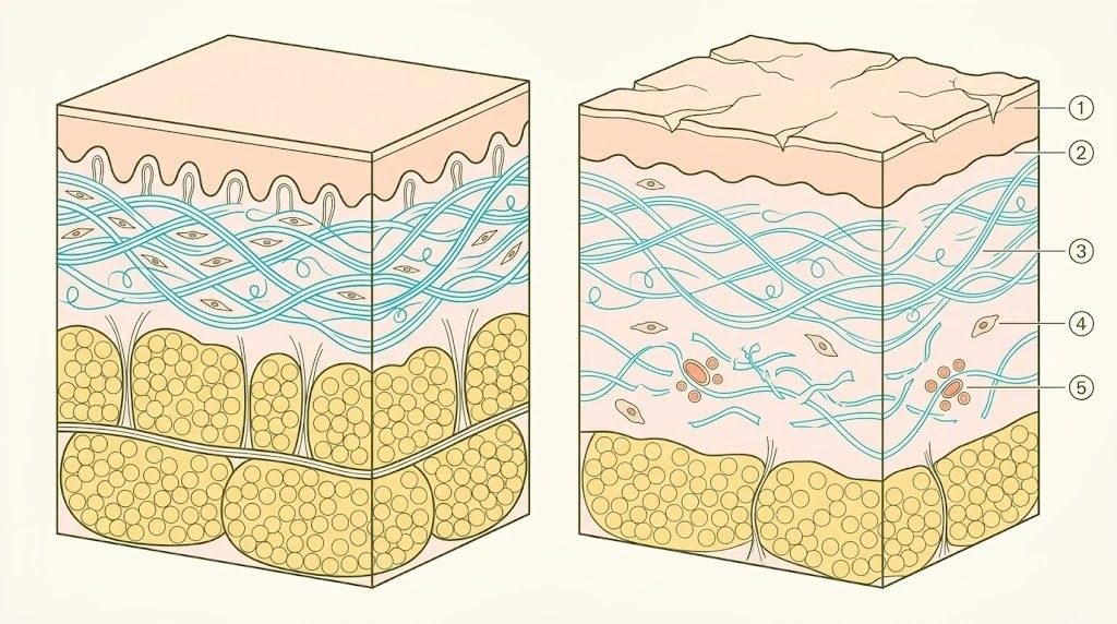 Fig. 2 · La même peau, à 25 ans et à 65 ans