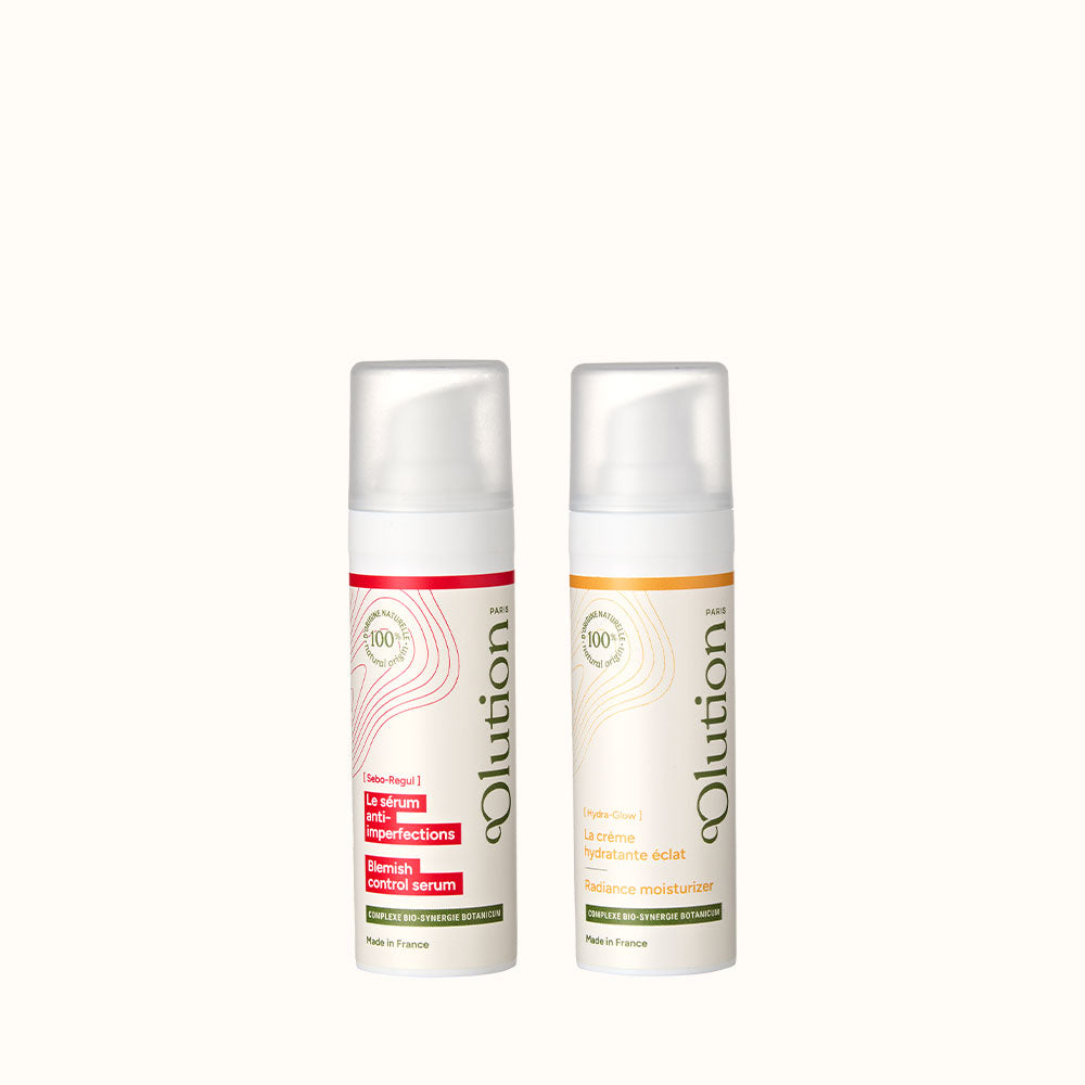 Le duo peau mixte à imperfections