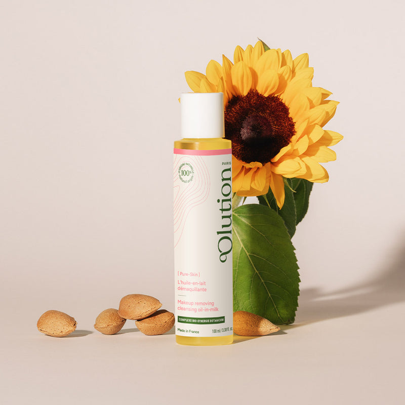 Makeup removing cleansing oil-in-milk