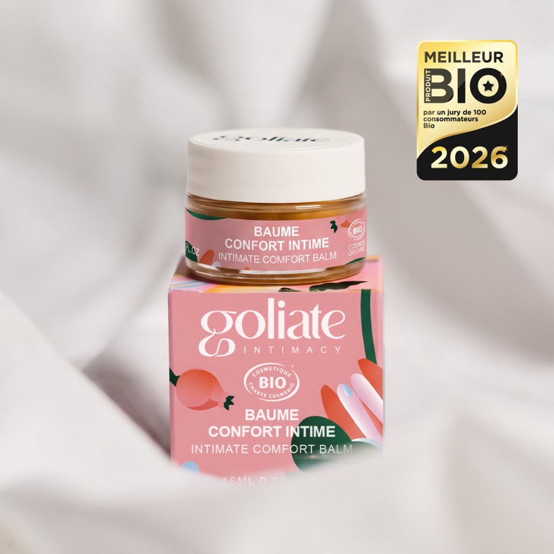 Le baume confort intime Goliate, pot et étui